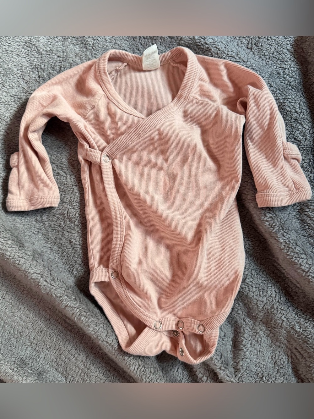 kate quinn Ribbed Wrap One-Piece in Blush Pink